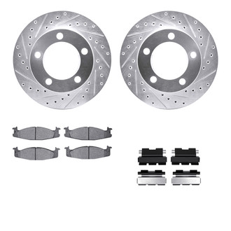 R1 Concepts® - Drilled and Slotted Front Brake Kit with Super Duty Pads