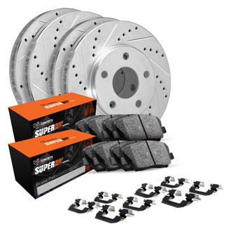R1 Concepts® - Drilled and Slotted Brake Kit with Super Duty Pads