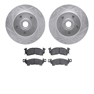 R1 Concepts® - Drilled and Slotted Front Brake Kit with Super Duty Pads