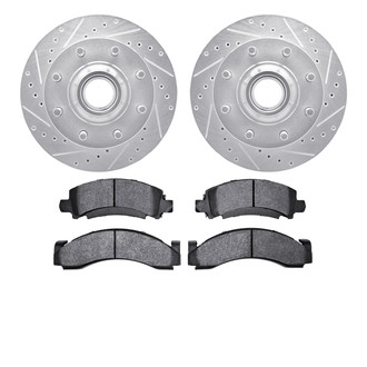 R1 Concepts® - Drilled and Slotted Front Brake Kit with Super Duty Pads
