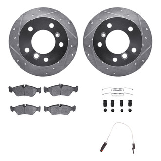 R1 Concepts® - Drilled and Slotted Rear Brake Kit with Super Duty Pads