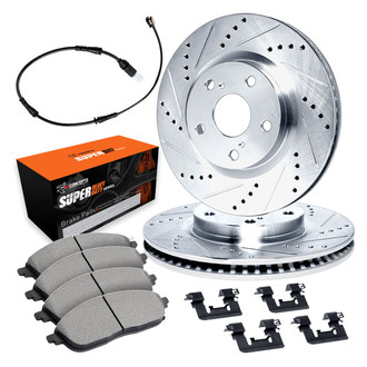 R1 Concepts® - Drilled and Slotted Brake Kit with Super Duty Pads
