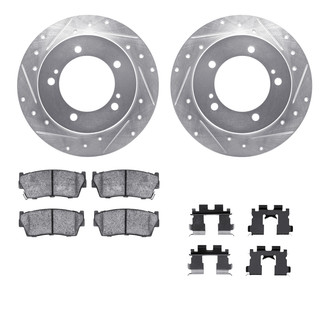 R1 Concepts® - Drilled and Slotted Brake Kit with Semi-Metalic Pads