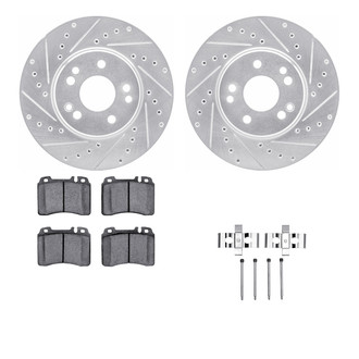 R1 Concepts® - Drilled and Slotted Brake Kit with Semi-Metalic Pads