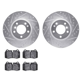 R1 Concepts® - Drilled and Slotted Brake Kit with Semi-Metalic Pads