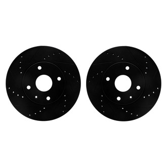 R1 Concepts® - Drilled and Slotted Front Brake Rotor Set