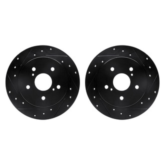 R1 Concepts® - Drilled and Slotted Rear Brake Rotor Set