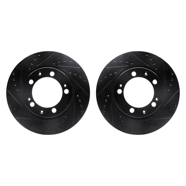 R1 Concepts® - Drilled and Slotted Front Brake Rotor Set