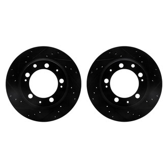 R1 Concepts® - Drilled and Slotted Rear Brake Rotor Set