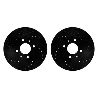 R1 Concepts® - Drilled and Slotted Front Brake Rotor Set