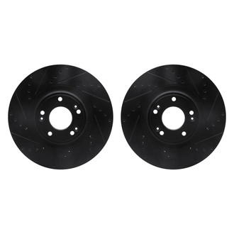 R1 Concepts® - Drilled and Slotted Front Brake Rotor Set