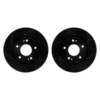 R1 Concepts® - Drilled and Slotted Front Brake Rotor Set