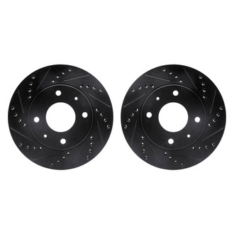 R1 Concepts® - Drilled and Slotted Front Brake Rotor Set