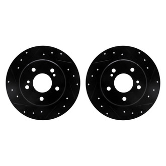 R1 Concepts® - Drilled and Slotted Front Brake Rotor Set