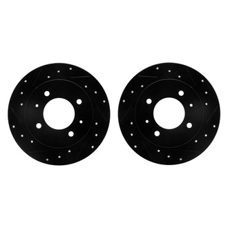 R1 Concepts® - eLINE Series™ Drilled and Slotted Rear Brake Rotor Set