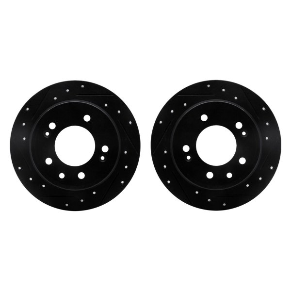 R1 Concepts® - Drilled and Slotted Rear Brake Rotor Set