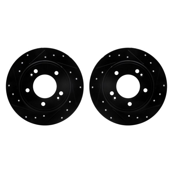 R1 Concepts® - Drilled and Slotted Rear Brake Rotor Set