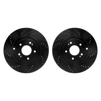 R1 Concepts® - Drilled and Slotted Rear Brake Rotor Set