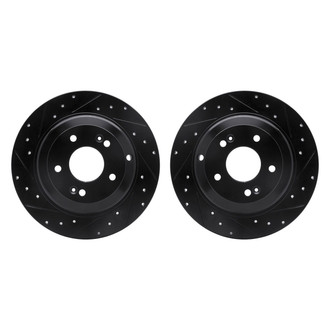 R1 Concepts® - Drilled and Slotted Rear Brake Rotor Set