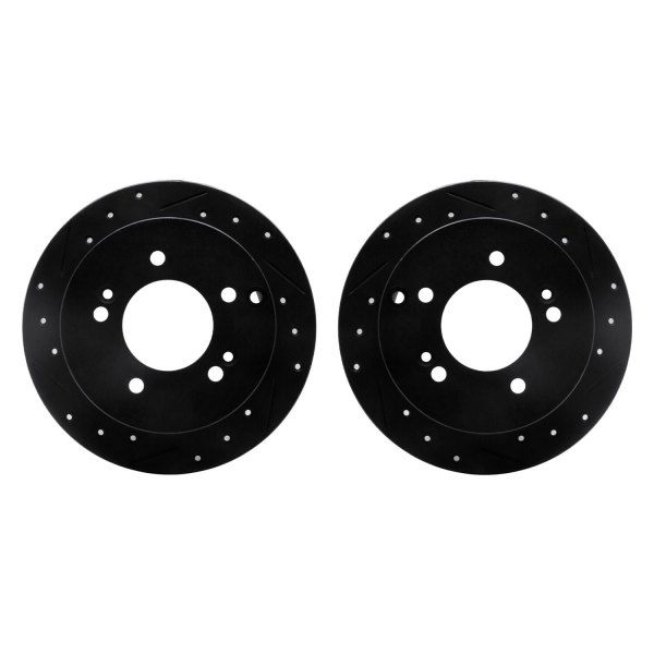 R1 Concepts® - Drilled and Slotted Rear Brake Rotor Set