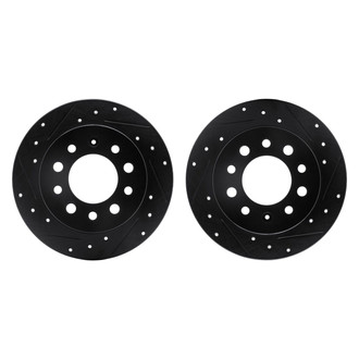 R1 Concepts® - Drilled and Slotted Rear Brake Rotor Set