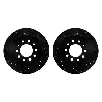 R1 Concepts® - Drilled and Slotted Rear Brake Rotor Set