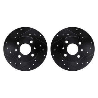 R1 Concepts® - Drilled and Slotted Rear Brake Rotor Set