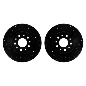 R1 Concepts® - Drilled and Slotted Rear Brake Rotor Set