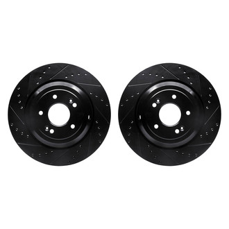 R1 Concepts® - Drilled and Slotted Rear Brake Rotor Set