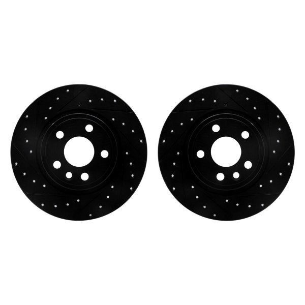 R1 Concepts® - Drilled and Slotted Rear Brake Rotor Set