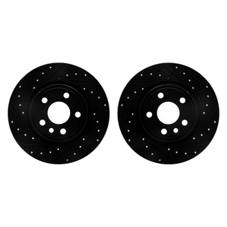 R1 Concepts® - Drilled and Slotted Rear Brake Rotor Set