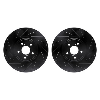 R1 Concepts® - Drilled and Slotted Front Brake Rotor Set