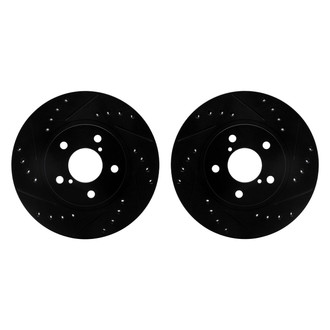 R1 Concepts® - Drilled and Slotted Front Brake Rotor Set