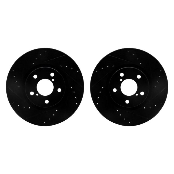 R1 Concepts® - Drilled and Slotted Front Brake Rotor Set