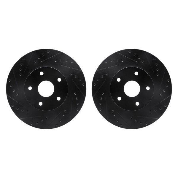 R1 Concepts® - Drilled and Slotted Front Brake Rotor Set