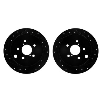 R1 Concepts® - Drilled and Slotted Rear Brake Rotor Set