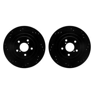 R1 Concepts® - Drilled and Slotted Rear Brake Rotor Set