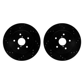 R1 Concepts® - Drilled and Slotted Rear Brake Rotor Set