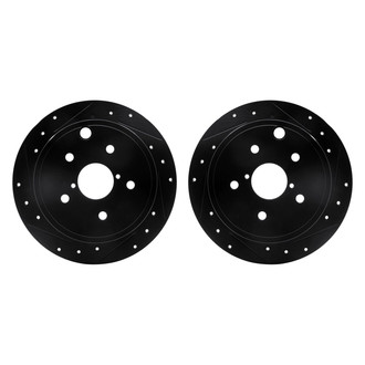 R1 Concepts® - Drilled and Slotted Rear Brake Rotor Set