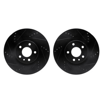 R1 Concepts® - Drilled and Slotted Front Brake Rotor Set
