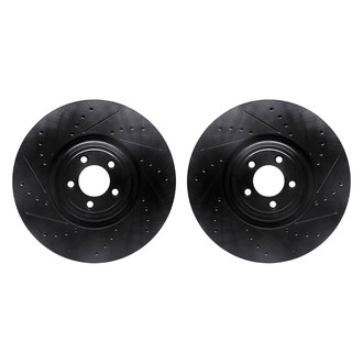 R1 Concepts® - Drilled and Slotted Front Brake Rotor Set