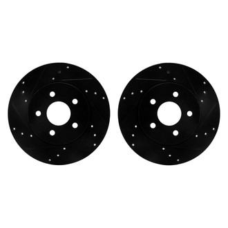 R1 Concepts® - Drilled and Slotted Rear Brake Rotor Set