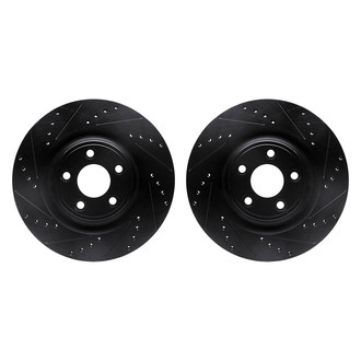 R1 Concepts® - Drilled and Slotted Rear Brake Rotor Set