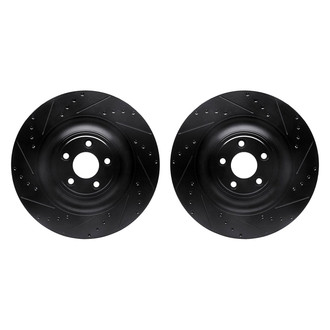 R1 Concepts® - Drilled and Slotted Rear Brake Rotor Set