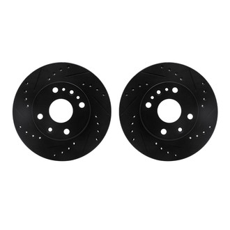 R1 Concepts® - Drilled and Slotted Front Brake Rotor Set