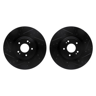 R1 Concepts® - Drilled and Slotted Front Brake Rotor Set