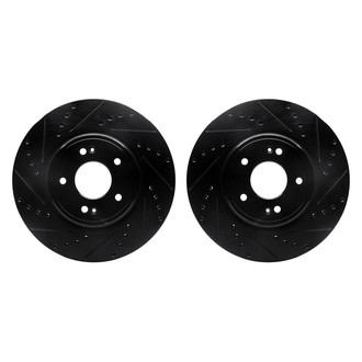 R1 Concepts® - Drilled and Slotted Front Brake Rotor Set