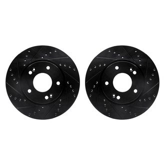 R1 Concepts® - Drilled and Slotted Front Brake Rotor Set