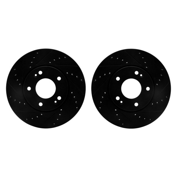 R1 Concepts® - Drilled and Slotted Front Brake Rotor Set