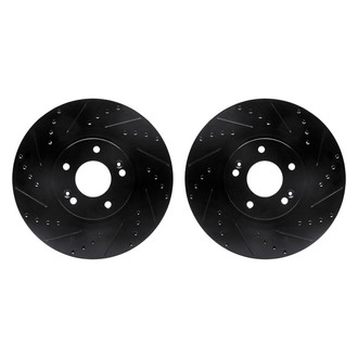 R1 Concepts® - Drilled and Slotted Front Brake Rotor Set